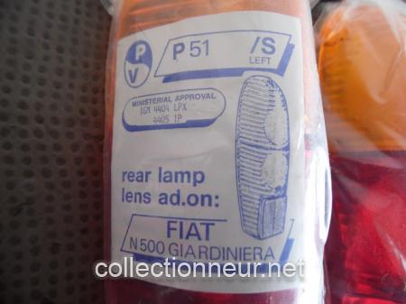 CABOCHONS FEUX ARRIERE FIAT 500 GIARDINIERA